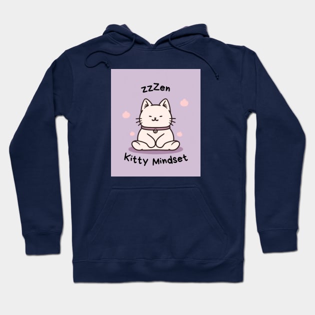 Kawaii Cute Yoga Meditating Cat Hoodie by AdaMazingDesign